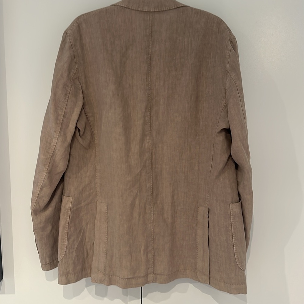NWT Boggi Milano Linen Khaki Unlined Sportcoat. Perfect for summer! - Picture 8 of 8